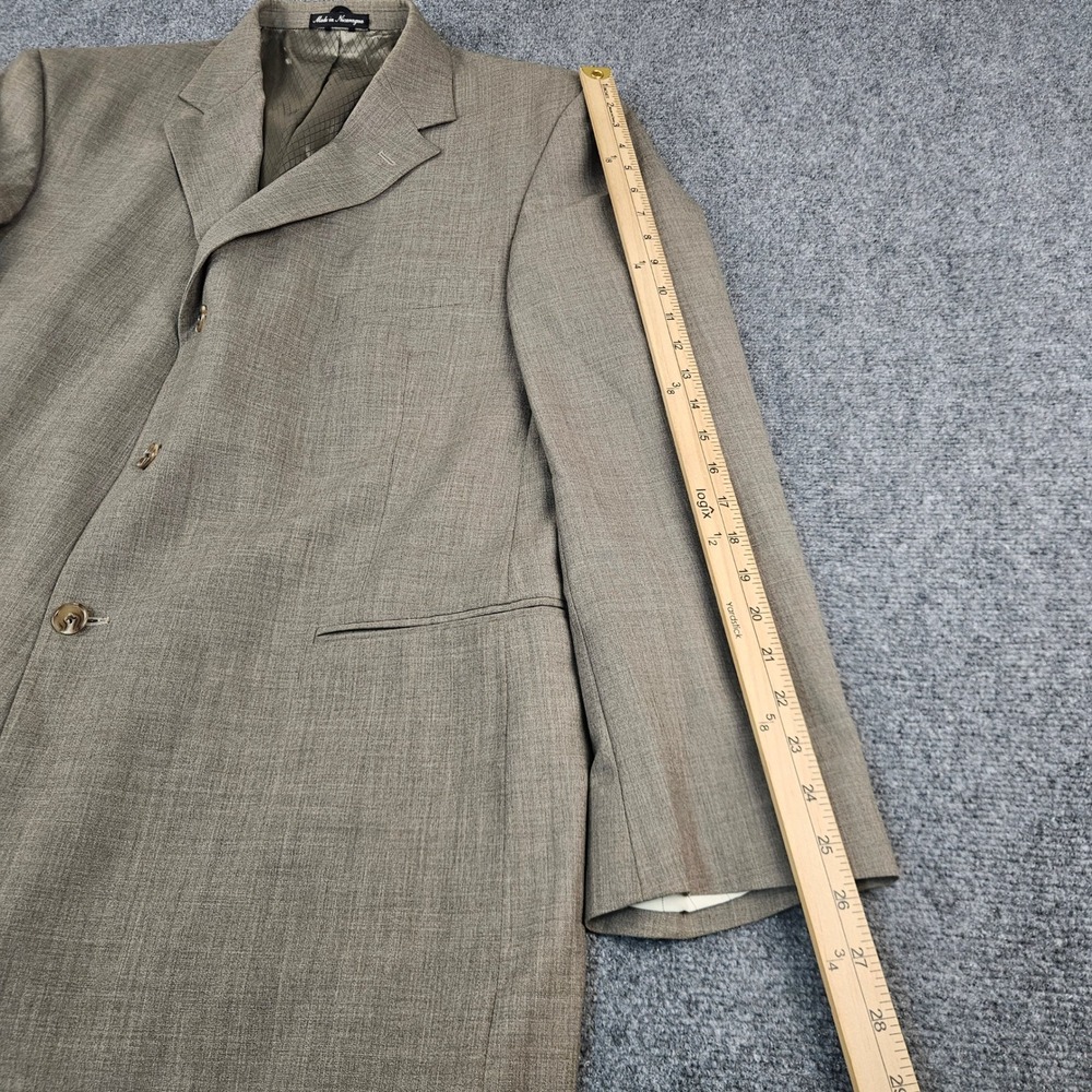 Mens Wool Blend 3 Button Blazer Sport Coat Gray 48R Made in Nicaragua - Picture 6 of 10